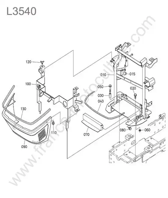 Support capot moteur KUBOTA L3540