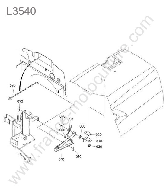 Charniere capot KUBOTA L3540