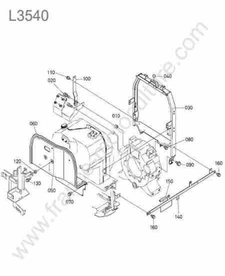 KUBOTA - L3540 : Pilier capot