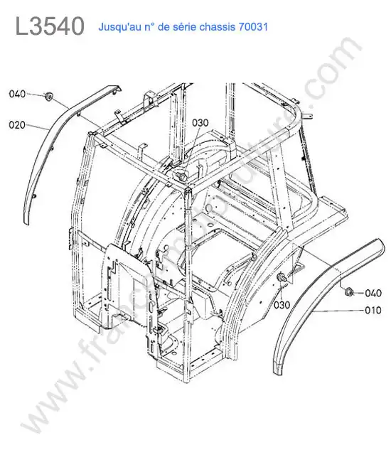 Ailes superieures < 70031 KUBOTA L3540