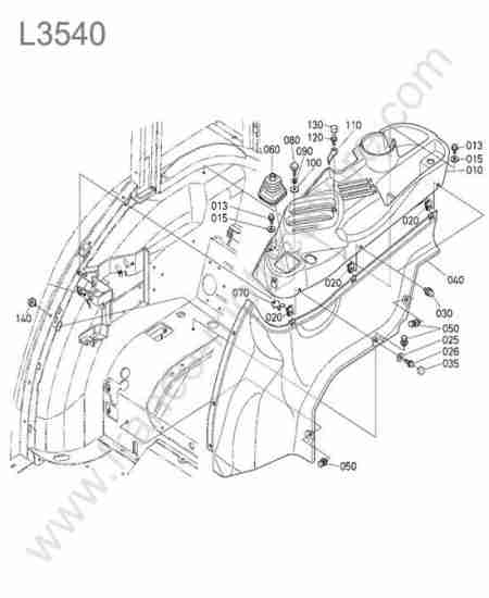 KUBOTA - L3540 : Tableau levier gauche