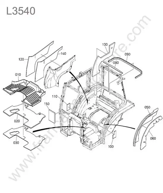 Repose pied KUBOTA L3540