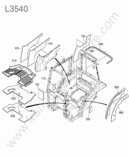 KUBOTA - L3540 : Repose pied