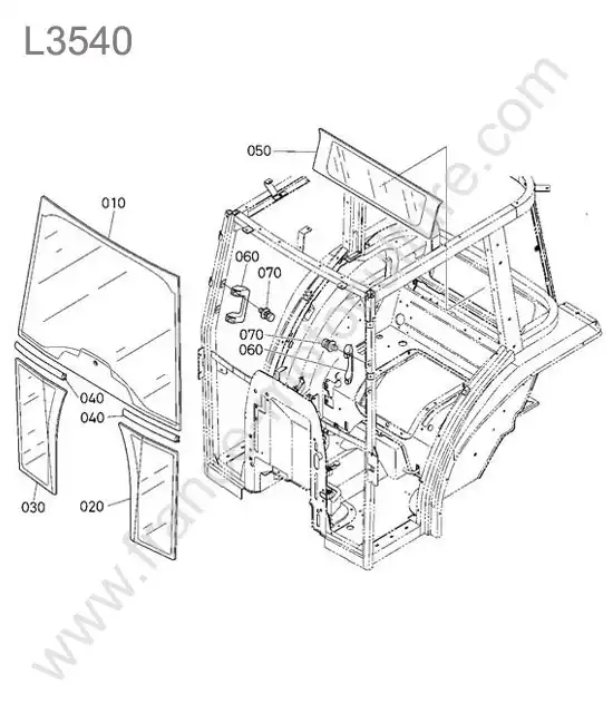 Vitre avant KUBOTA L3540