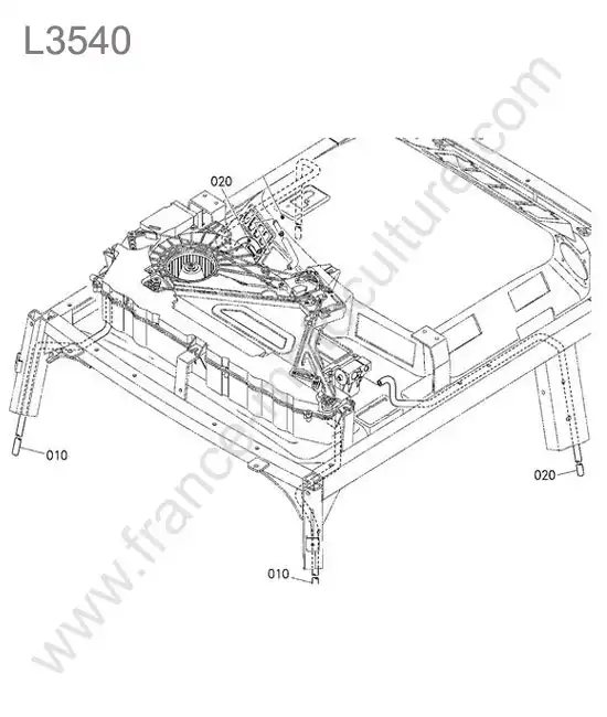 Evacuation climatisation KUBOTA L3540