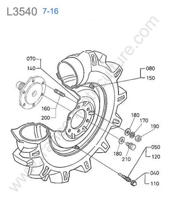 Roue avant 7-16 KUBOTA L3540
