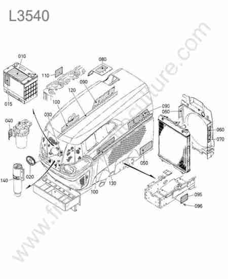 KUBOTA - L3540 : Etiquettes avant