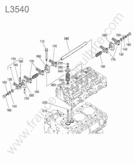 KUBOTA - L3540 : Soupapes / culbuteurs