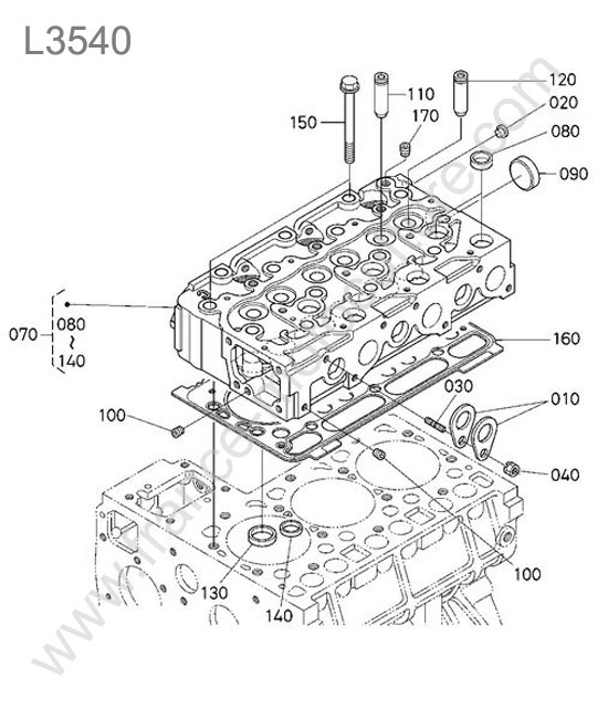 Culasse KUBOTA L3540