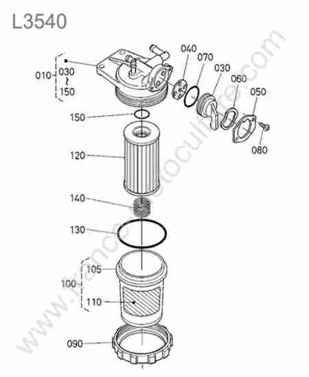 KUBOTA - L3540 : Filtre gazole