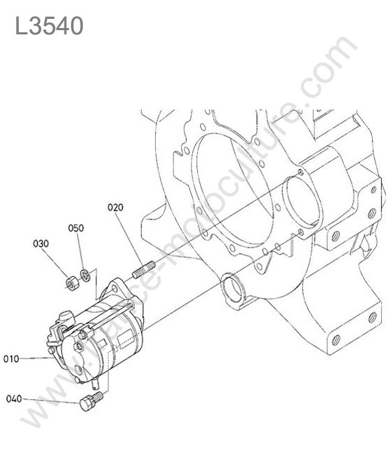 Fixation demarreur KUBOTA L3540