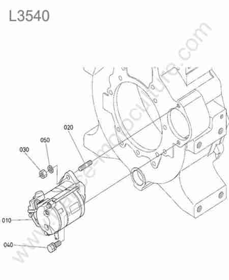 KUBOTA - L3540 : Fixation demarreur