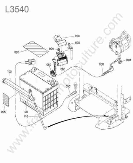 KUBOTA - L3540 : Batterie