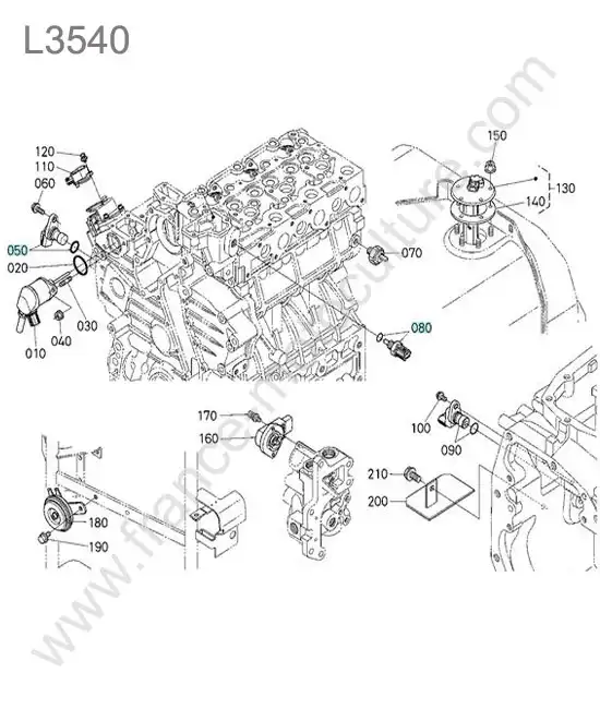 Contacteurs moteur KUBOTA L3540