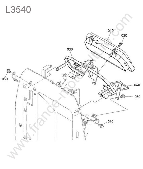 Support tableau bord KUBOTA L3540