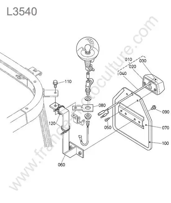 Eclairage immatriculation KUBOTA L3540