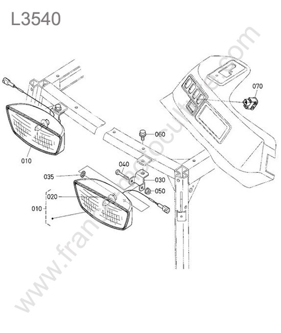 Phare travail avant KUBOTA L3540
