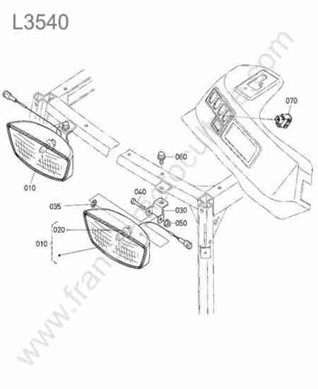 KUBOTA - L3540 : Phare travail avant