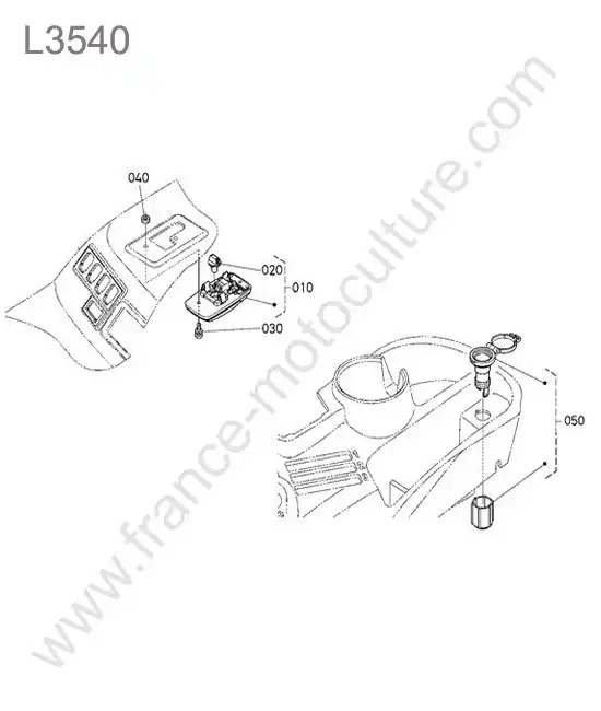 Plafonnier KUBOTA L3540