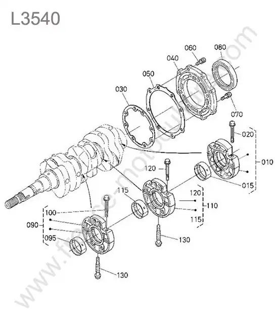 Paliers vilebrequin KUBOTA L3540