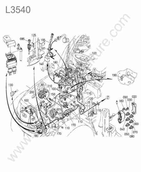 KUBOTA - L3540 : Faisceau electrique avant