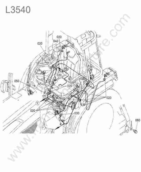 KUBOTA - L3540 : Faisceau electrique arriere