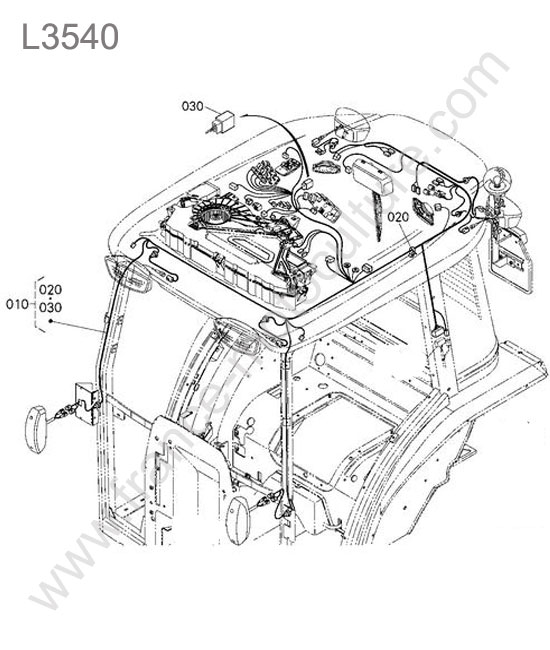 Faisceau electrique cabine KUBOTA L3540