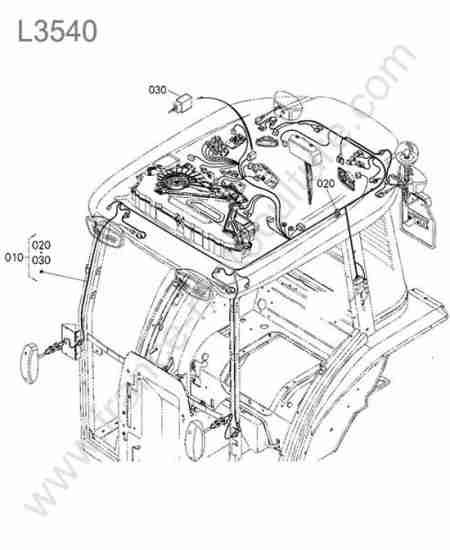 KUBOTA - L3540 : Faisceau electrique cabine