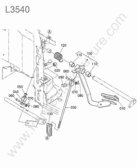 KUBOTA - L3540 : Pedale embrayage