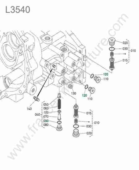 KUBOTA - L3540 : Soupape hst
