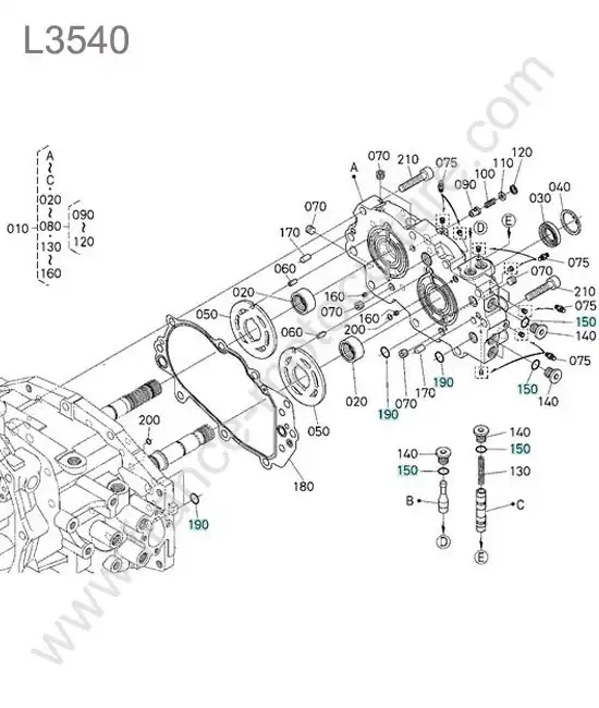 Couvercle hst KUBOTA L3540
