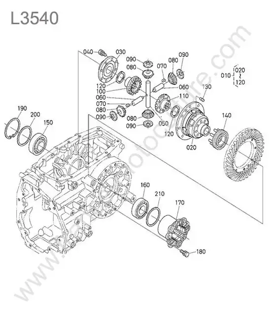 Differentiel arriere KUBOTA L3540