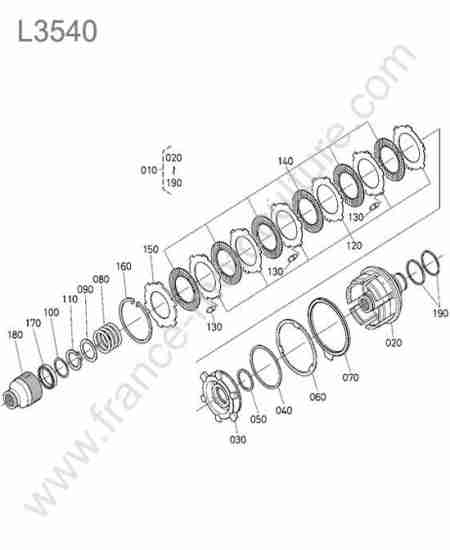 KUBOTA - L3540 : Disques embrayage prise force
