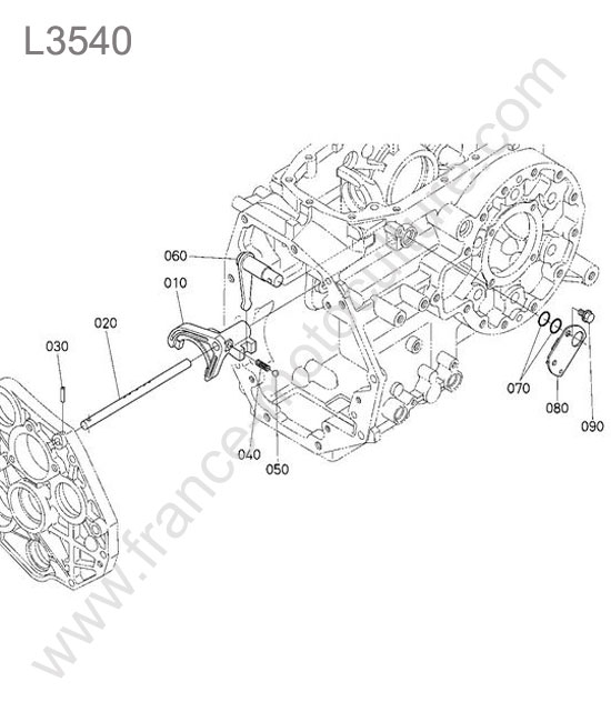 Fourchette changement gamme KUBOTA L3540