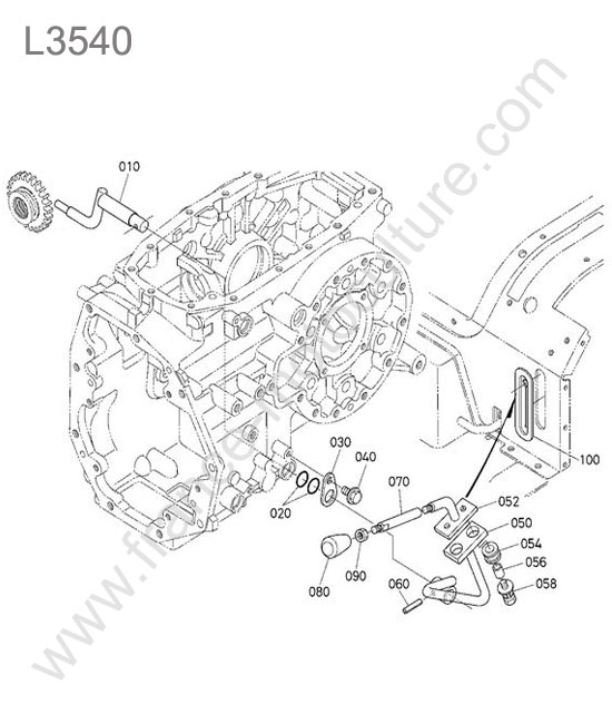 Levier roues avant KUBOTA L3540