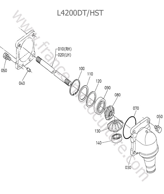 Demi arbre pont avant KUBOTA L4200