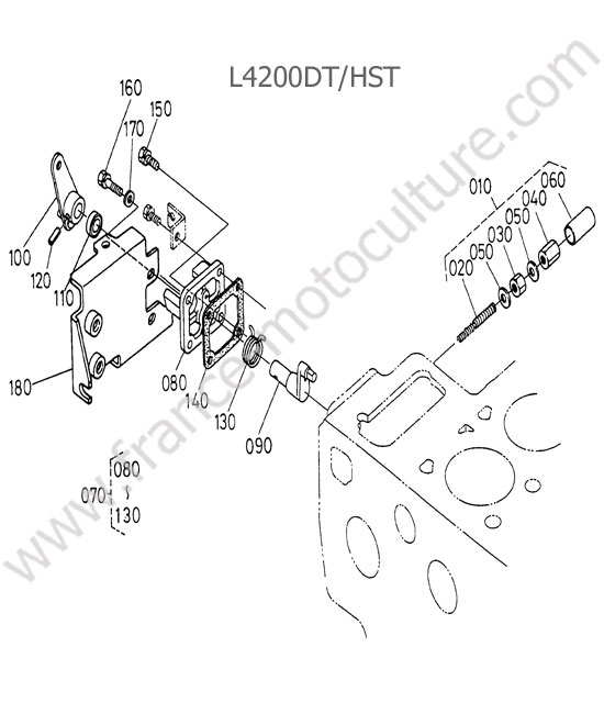 Commande arret moteur KUBOTA L4200