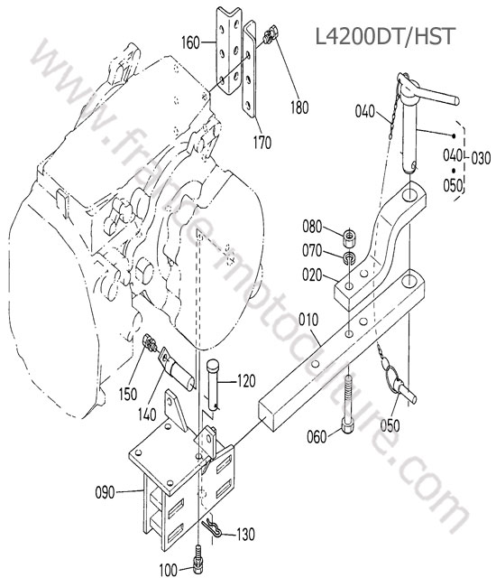 Attelage arriere KUBOTA L4200
