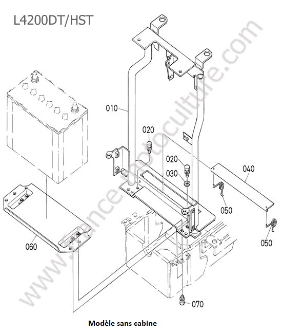 Support calandre avant KUBOTA L4200
