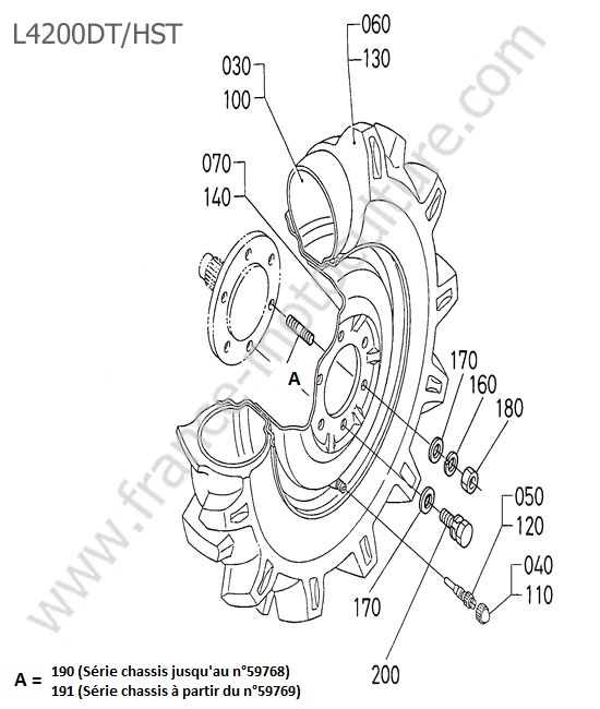 Roue avant KUBOTA L4200