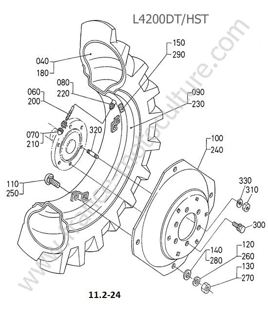 Roue arriere 11.2-24 KUBOTA L4200