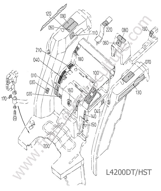 Etiquette arriere KUBOTA L4200