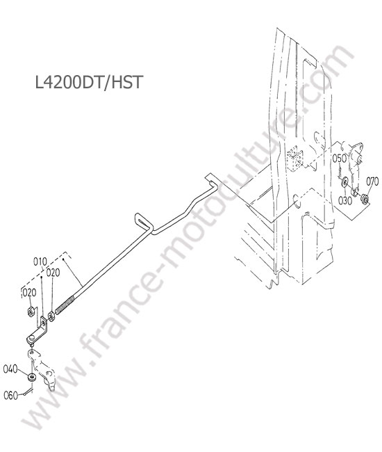 Tige accelerateur KUBOTA L4200