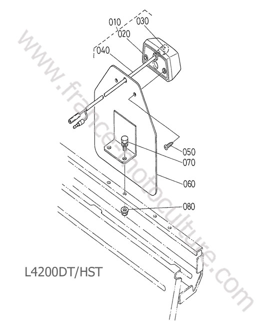 Plaque immatriculation - eclairage KUBOTA L4200