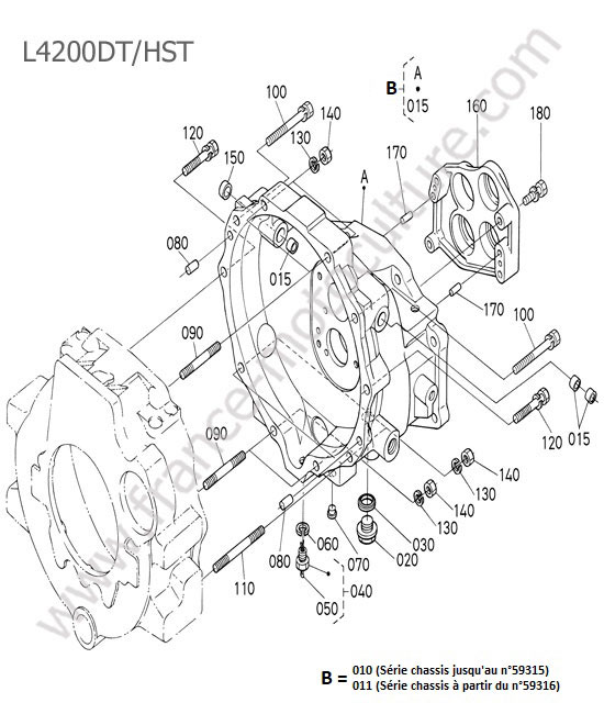 Carter embrayage KUBOTA L4200