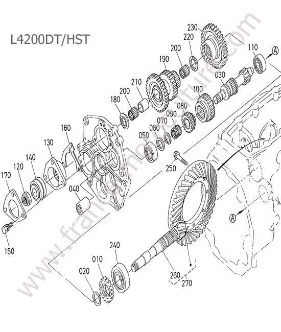 Pignon conique KUBOTA L4200