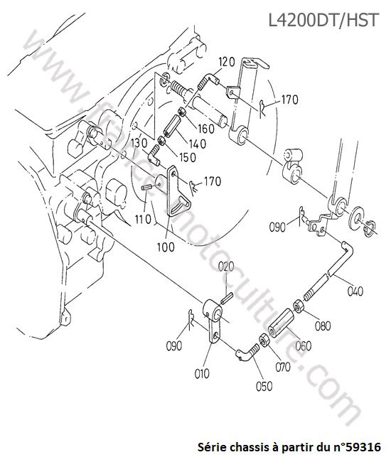 Tige changement apres 59316 KUBOTA L4200