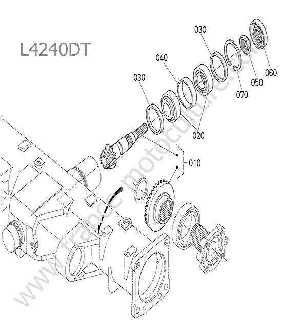Engrenage conique avant KUBOTA L4240