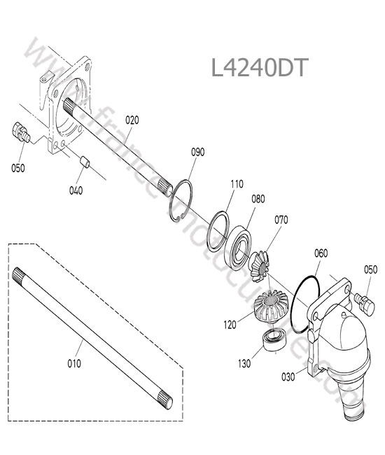 Demi arbre pont avant KUBOTA L4240