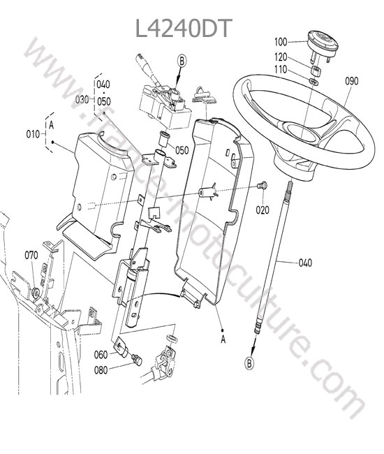 Colonne direction KUBOTA L4240